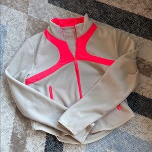 Free People Movement Beige and Pink Fleece Jacket